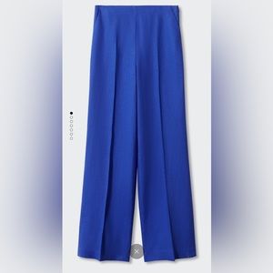 NWT Mango 100% Linen Wide Leg Pants, Size 6